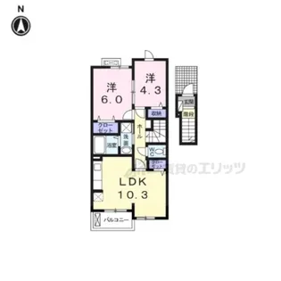 ボヌールA【2階】の間取り