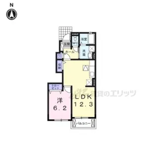 ボヌールA【1階】の間取り