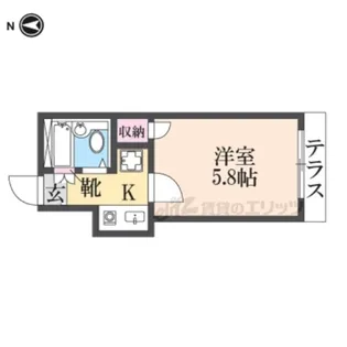 レオパレス美國【104号室】の間取り