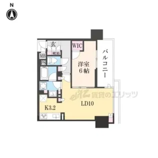 ジオ京都山科907号室【907号室】の間取り