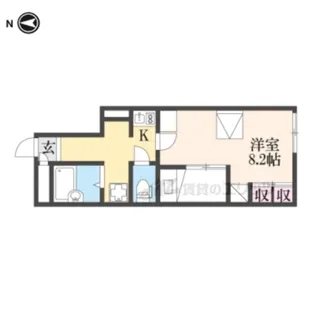 1Kの間取り画像