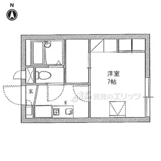1Kの間取り画像