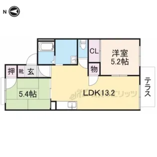 レルム・カミニートC【102号室】の間取り