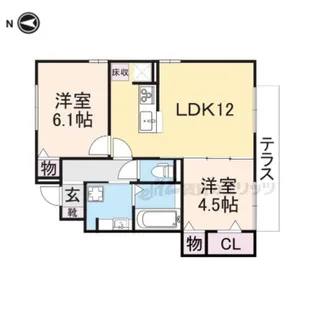 リジエルグラース【1階】の間取り