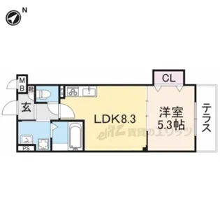 1LDKの間取り画像