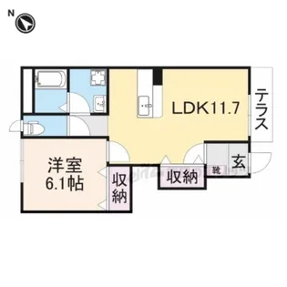 コンフォール平野【102号室】の間取り