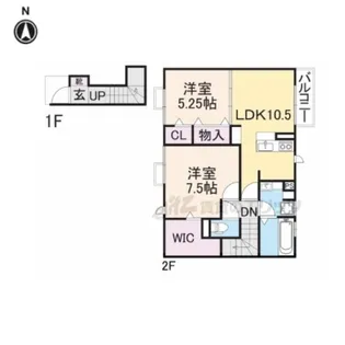 コージーコートB棟【1階】の間取り