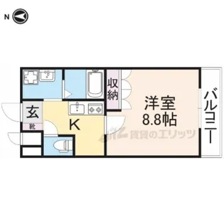 ワンライフ大和【206号室】の間取り