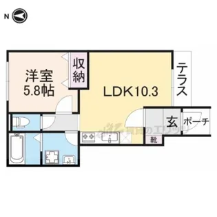 1LDKの間取り画像