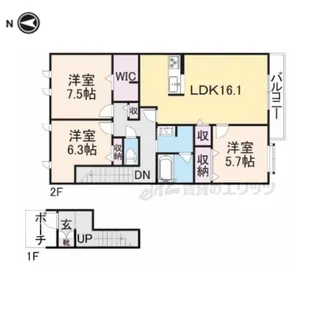 シャーメゾン・グランエスト【201号室】の間取り