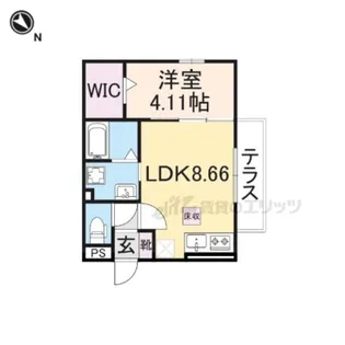 エスパス・ド・ゼン草津町【1階】の間取り