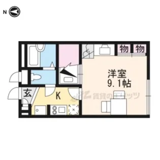 レオパレスシルフィード【111号室】の間取り