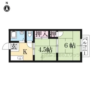 翆甲園ハイツ【2階】の間取り