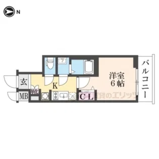 ファステート京都西陣エール【206号室】の間取り