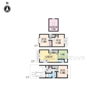京都府京都市伏見区羽束師鴨川町【一戸建】の間取り