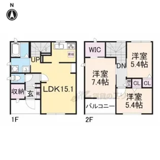 グレイスコート・香芝【1階】の間取り