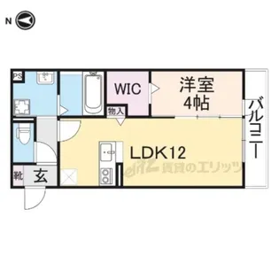 シャン ドゥ フルール【2階】の間取り