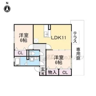 パセオ真美 D棟【1階】の間取り