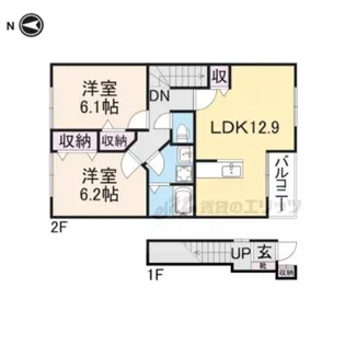 ガルテン ヒューゲル?【2階】の間取り