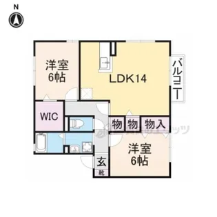 リッツハウス【1階】の間取り