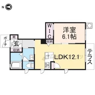 ルミエール・ヴェールB【1階】の間取り