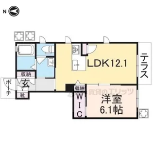 ルミエール・ヴェールB【1階】の間取り