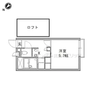 1Kの間取り画像