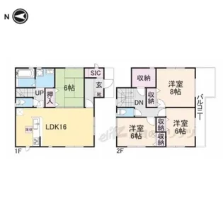 奈良県橿原市田中町【一戸建】の間取り