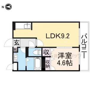 ベレオ天理【101号室】の間取り