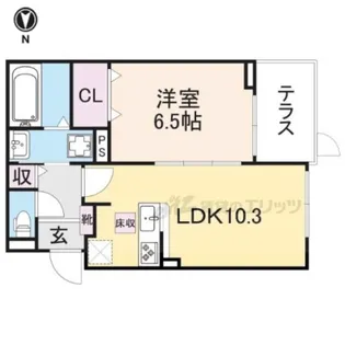 カーサアリビオ【1階】の間取り