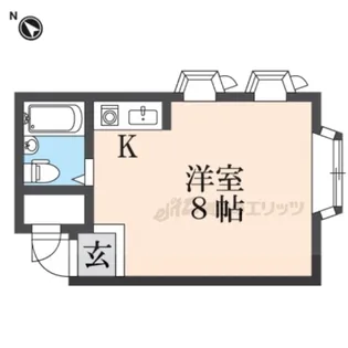 ハマンション香里【1階】の間取り