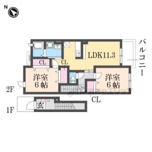 サザンヒルズ【2階】の間取り