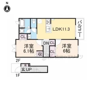 グランソレイユ【2階】の間取り