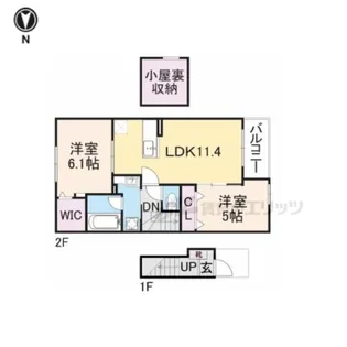 ミロワール【2階】の間取り