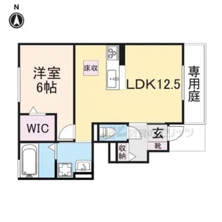 グランツコート三笠A棟【1階】の間取り