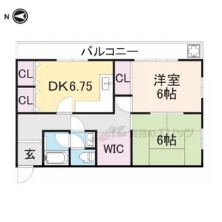 甲第ハイツ西本【3階】の間取り