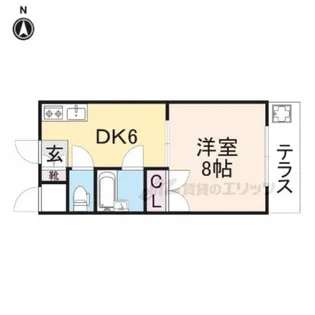 シャンクレール小桜【308号室】の間取り