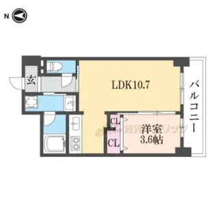 PRESTANCE香里【7階】の間取り