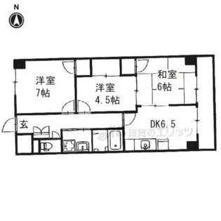 大喜マンション【303号室】の間取り