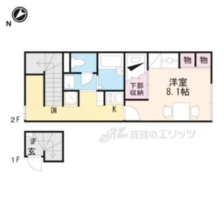 レオパレス私市【202号室】の間取り