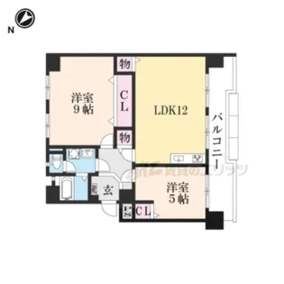 東大路高野第2住宅5棟601号室【601号室】の間取り