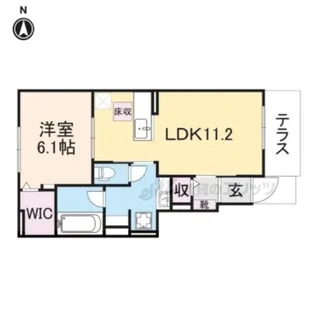 ジュネス岡?【1階】の間取り