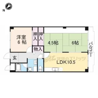 サニーヒル長坂【101号室】の間取り