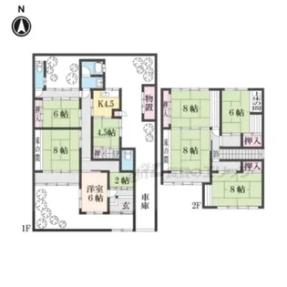京都府京都市左京区松ケ崎西桜木町【一戸建】の間取り