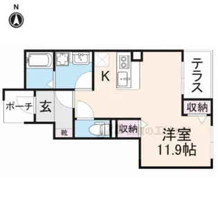 花水木【102号室】の間取り