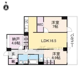 AKADEMOS Residence【402号室】の間取り