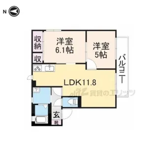 シャーメゾン和久屋【1階】の間取り