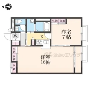 レオパレスヴィラージュE【109号室】の間取り