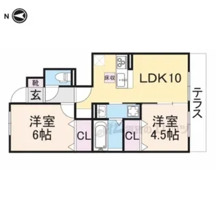 ルミエール香久山【1階】の間取り