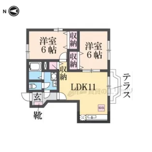 ヴェルドミール B【1階】の間取り